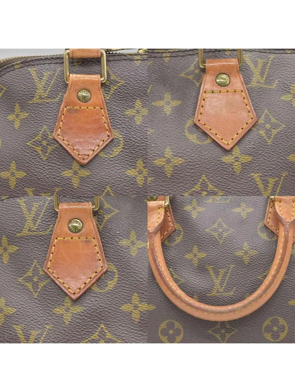 $2090 1993 Louis Vuitton Alma PM Brown Monogram VI1913